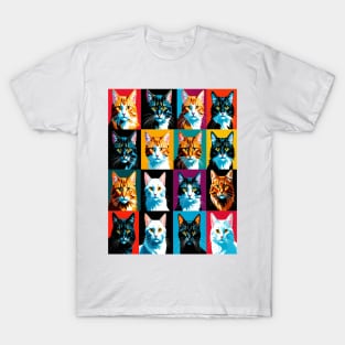 Pop Art Cat Portraits T-Shirt